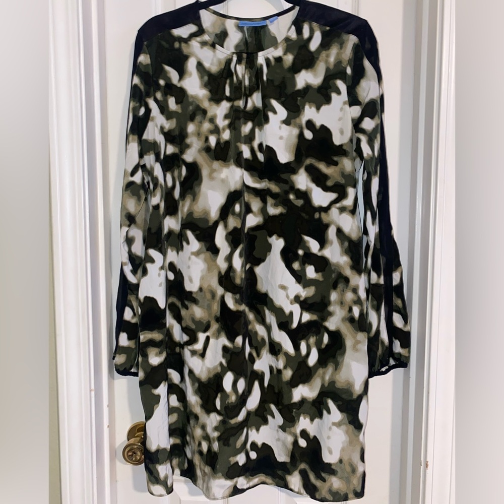 Simply Vera Vera Wang Black and White Long‎ Sleeve Dress